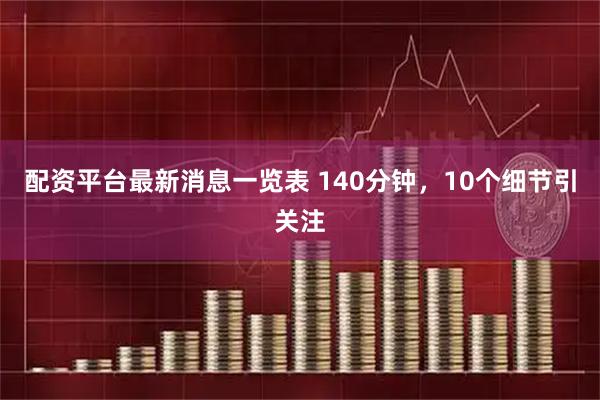 配资平台最新消息一览表 140分钟，10个细节引关注